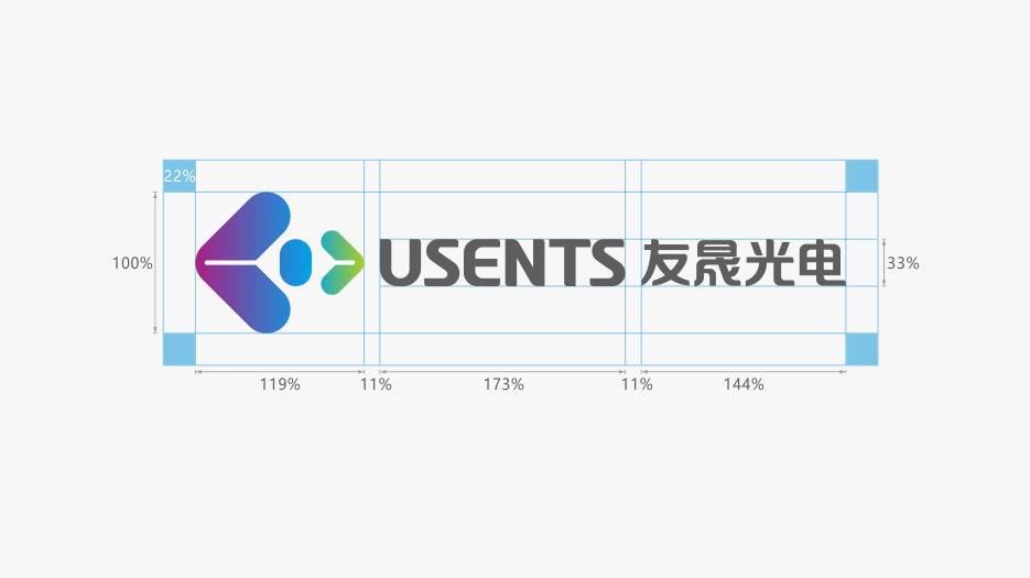 光電公司VI設計－標志組合比例限定